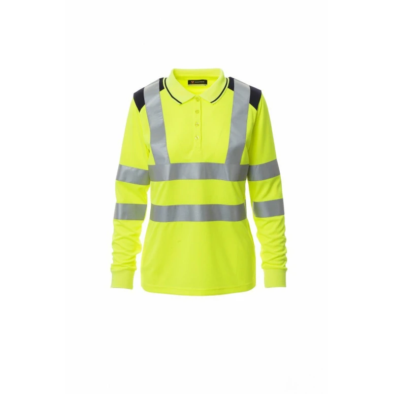 Zweifarbige Langarm-Arbeits-Polo für Damen mit hoher Sichtbarkeit Payper Guard+ Winter
