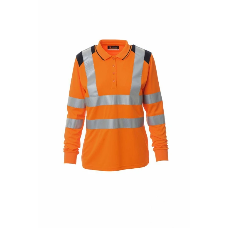 Zweifarbige Langarm-Arbeits-Polo für Damen mit hoher Sichtbarkeit Payper Guard+ Winter