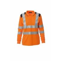 Zweifarbige Langarm-Arbeits-Polo für Damen mit hoher Sichtbarkeit Payper Guard+ Winter