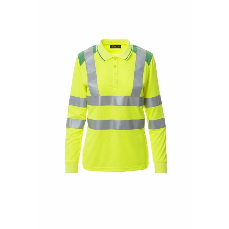 Zweifarbige Langarm-Arbeits-Polo für Damen mit hoher Sichtbarkeit Payper Guard+ Winter