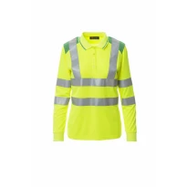 Zweifarbige Langarm-Arbeits-Polo für Damen mit hoher Sichtbarkeit Payper Guard+ Winter