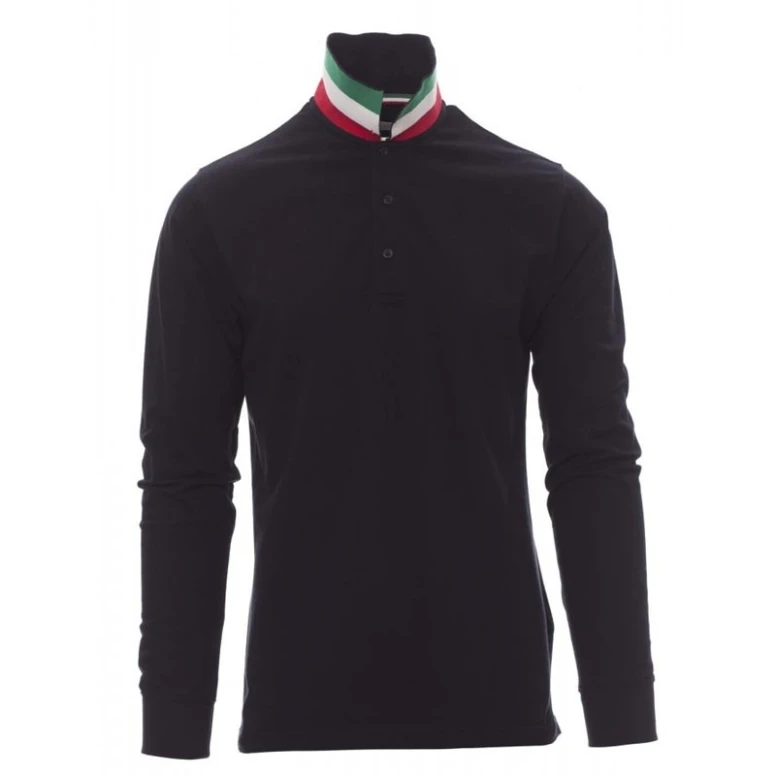 Langarm-Poloshirt Long Nation mit Perlmutt-Effekt aus Baumwolle - Payper AY 7509