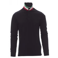Langarm-Poloshirt Long Nation mit Perlmutt-Effekt aus Baumwolle - Payper AY 7509