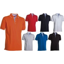 Kurzarm-Polo Cambridge mit Oxford-Innenstoff AY 7433