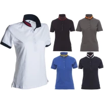 Kurzarm-Damenpolo Memphis mit seitlichem Verstärkungsband - Payper AY 7415