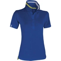 Kurzarm-Nautic-Polo für Damen mit fluoreszierenden Streifen am Kragen - Payper AY 7418
