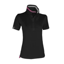Kurzarm-Nautic-Polo für Damen mit fluoreszierenden Streifen am Kragen - Payper AY 7418
