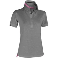 Kurzarm-Nautic-Polo für Damen mit fluoreszierenden Streifen am Kragen - Payper AY 7418