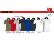 Kurzarm-Damenpolo Nation mit seitlichem Verstärkungsband - Payper AY 7422