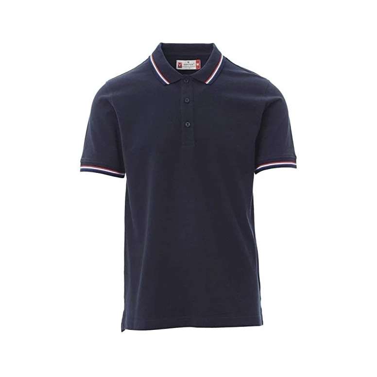 Unisex-Polo France mit Kurzarm und kontrastierenden Trikolor-Streifen - Payper