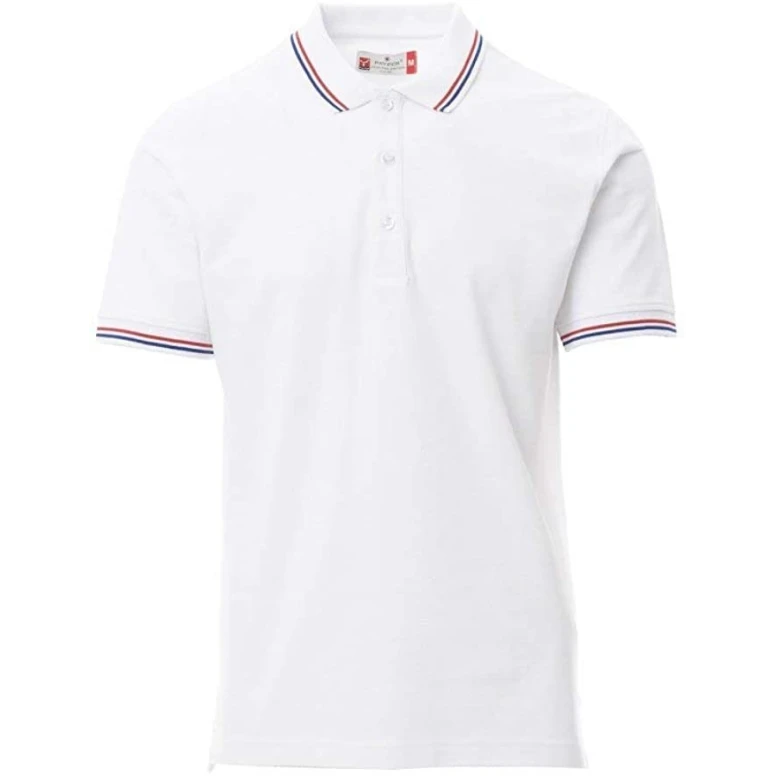 Unisex-Polo France mit Kurzarm und kontrastierenden Trikolor-Streifen - Payper
