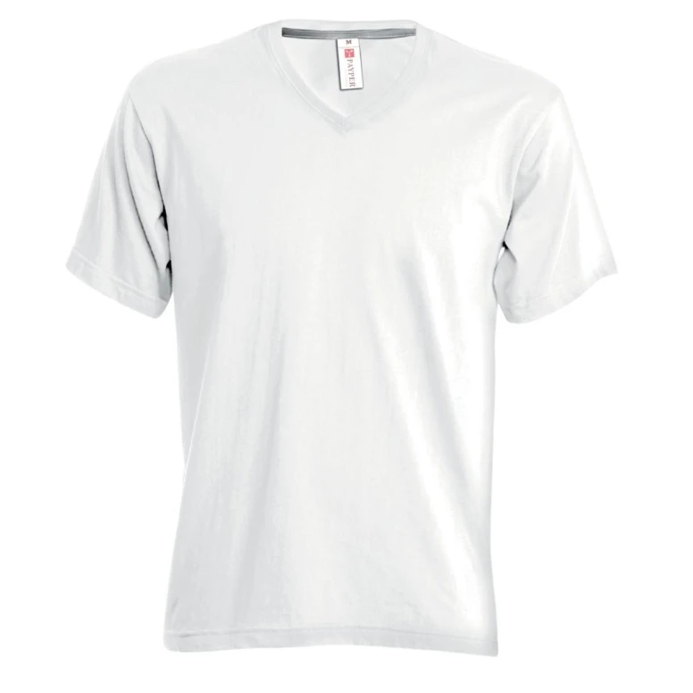 T-Shirt mit V-Ausschnitt und kurzen Ärmeln aus 100% Baumwolle V-Neck Damen - Payper AY 7464