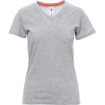 T-Shirt mit V-Ausschnitt und kurzen Ärmeln aus 100% Baumwolle V-Neck Damen - Payper AY 7464