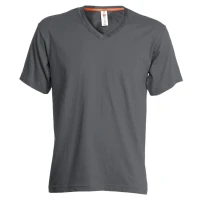 T-Shirt mit V-Ausschnitt und kurzen Ärmeln aus 100% Baumwolle V-Neck Damen - Payper AY 7464