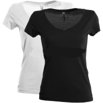 T-Shirt mit V-Ausschnitt und kurzen Ärmeln aus 100% Baumwolle Fencer - Payper