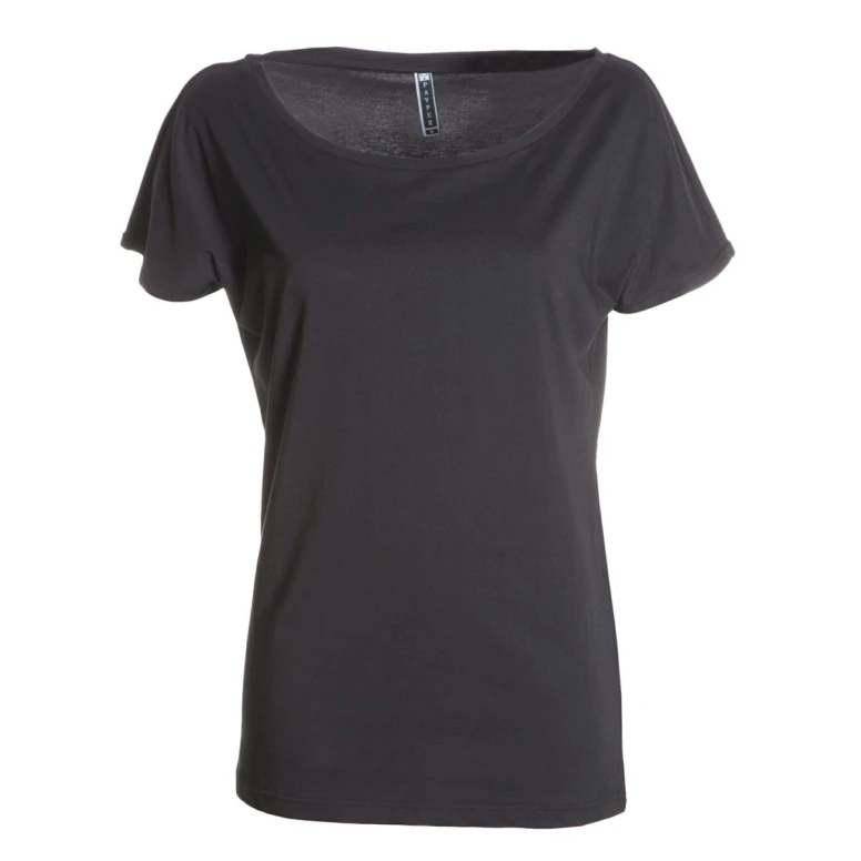 Kurzarm-T-Shirt mit Bootsausschnitt aus 100% Baumwolle Beverly - Payper