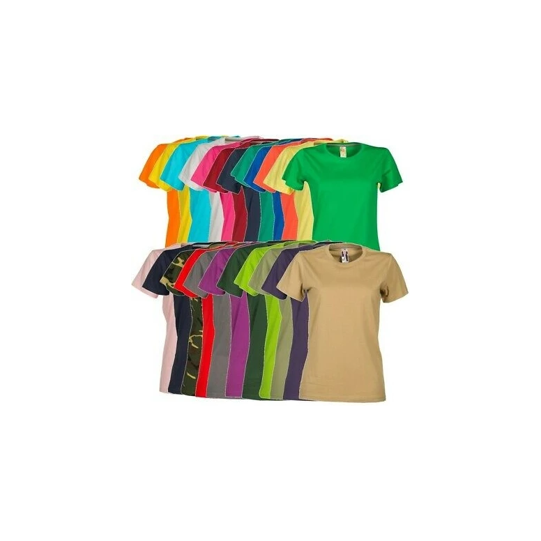 Damen Kurzarm-T-Shirt Rundhals aus Baumwolle - Payper AY 7446