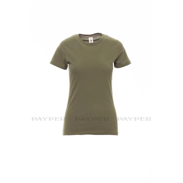Damen Kurzarm-T-Shirt Rundhals aus Baumwolle - Payper AY 7446