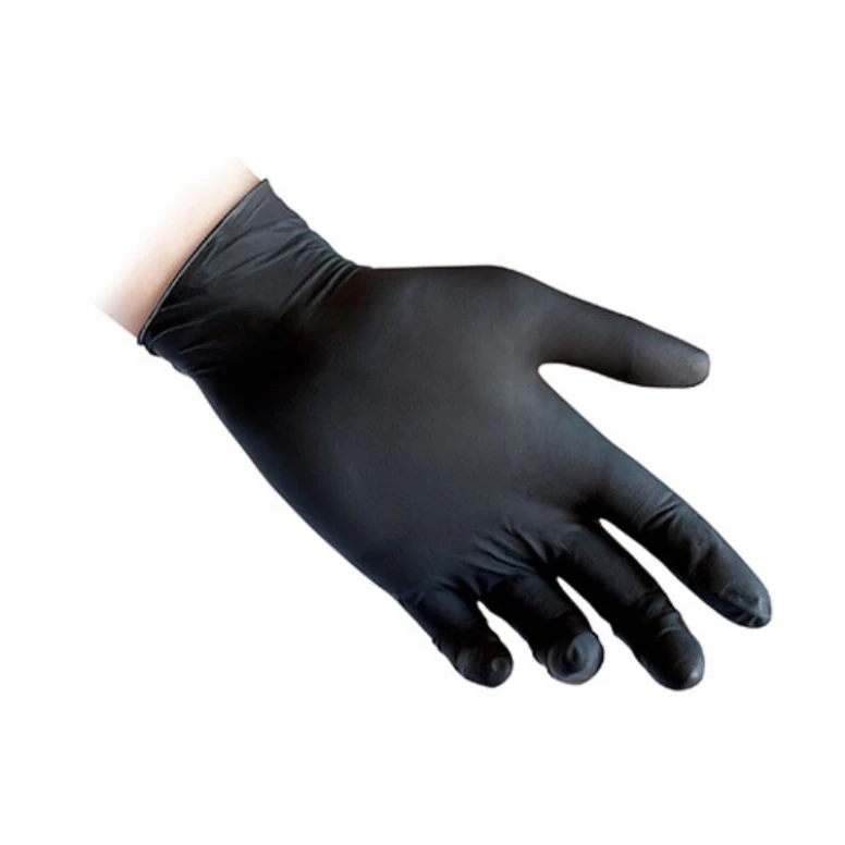 Schwarze Nitrilhandschuhe Reflexx N81 puderfrei
