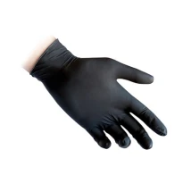 Schwarze Nitrilhandschuhe Reflexx N81 puderfrei