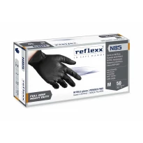 Schwarze Nitrilhandschuhe Reflexx N85 für Mechaniker
