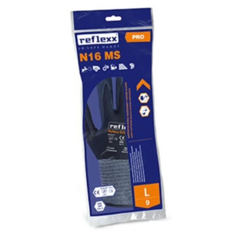 Nitril-unterstützte Handschuhe MicroSandy Reflexx N16 MS