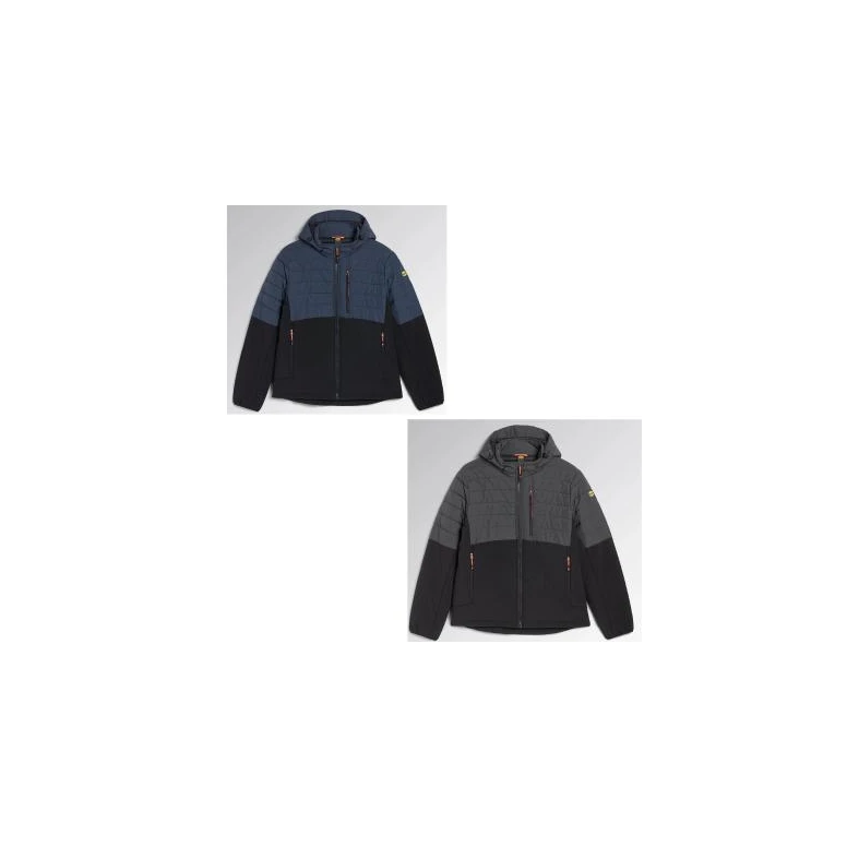 Arbeitsjacke Diadora PADDED JACKET OSLO HYBRID Multitaschenjacke mit Kapuze wasserdicht 702.181813