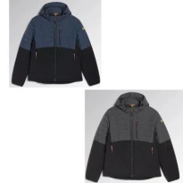 Arbeitsjacke Diadora PADDED JACKET OSLO HYBRID Multitaschenjacke mit Kapuze wasserdicht 702.181813
