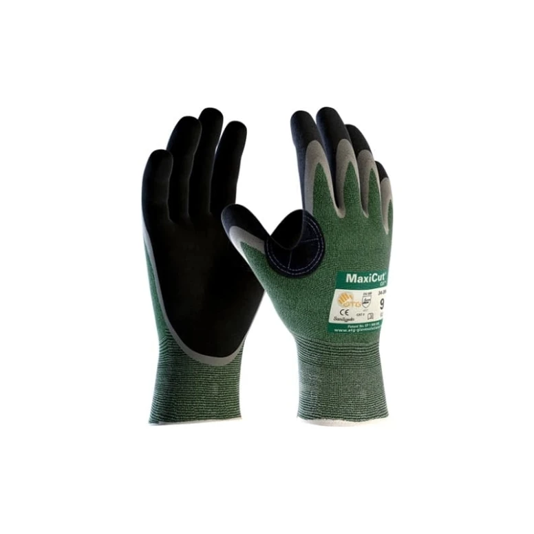 12 Paare - ATG Maxicut Oil Arbeits Handschuhe in Nitril 34-304