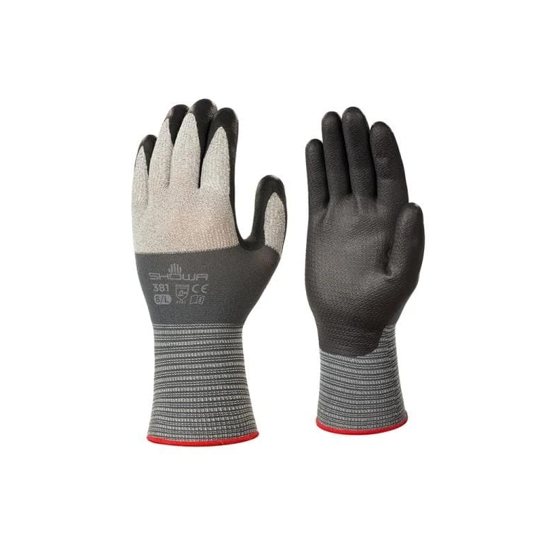 12 Paare - Showa 381 Handschuhe, beschichtet mit Nitril SH381