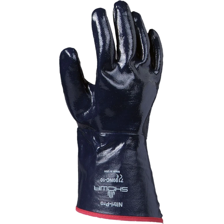 12 Paare - Showa 7199NC Handschuhe in Nitril und verstärktem Jersey-Baumwolle – Modell SH7199NC