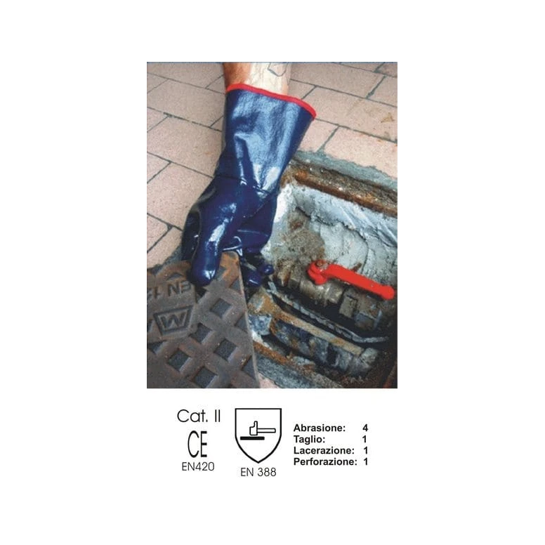 12 Paare - Showa 7199NC Handschuhe in Nitril und verstärktem Jersey-Baumwolle – Modell SH7199NC