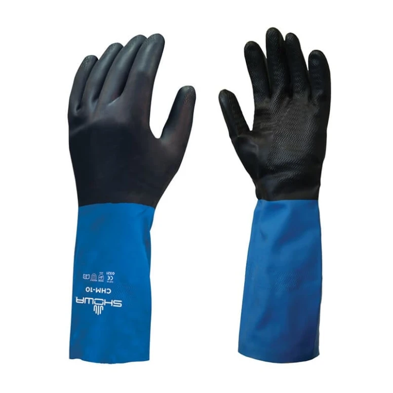 10 Paare - Showa CHM Handschuhe – Aus Latex/Neopren für chemischen Schutz, Modell SHCHM