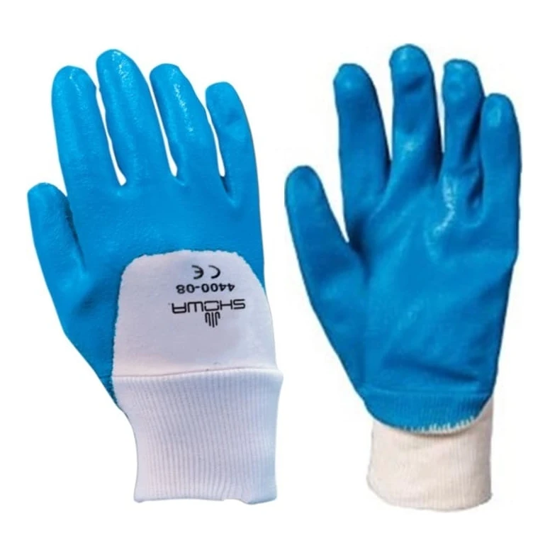 12 Paare - Showa 4400 Handschuh – Öl- und Abriebfest, mit Nitril beschichtet, Modell SH4400