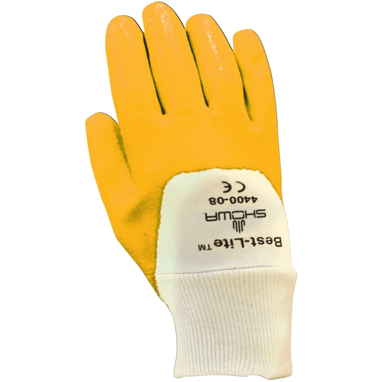 12 Paare - Showa 4400 Handschuh – Öl- und Abriebfest, mit Nitril beschichtet, Modell SH4400