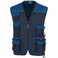 Gilet Sommer Multitaschen mit V-Ausschnitt und reflektierenden Details - Workteam