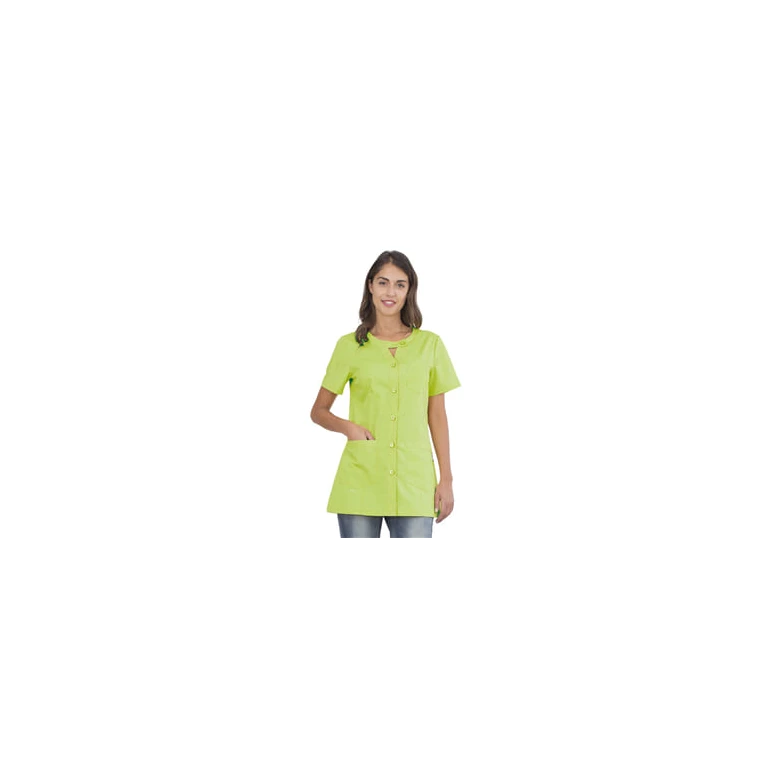 Damen Tunika kurzärmelig Alpha Horeca Siggi mit Knopfleiste - 28CS1593/00-0001