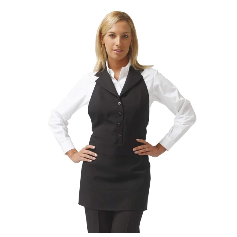 Schürze Damen mit Latz Nadia Horeca Siggi schmutzabweisend und strickfrei - 28PZ0233/00-9001