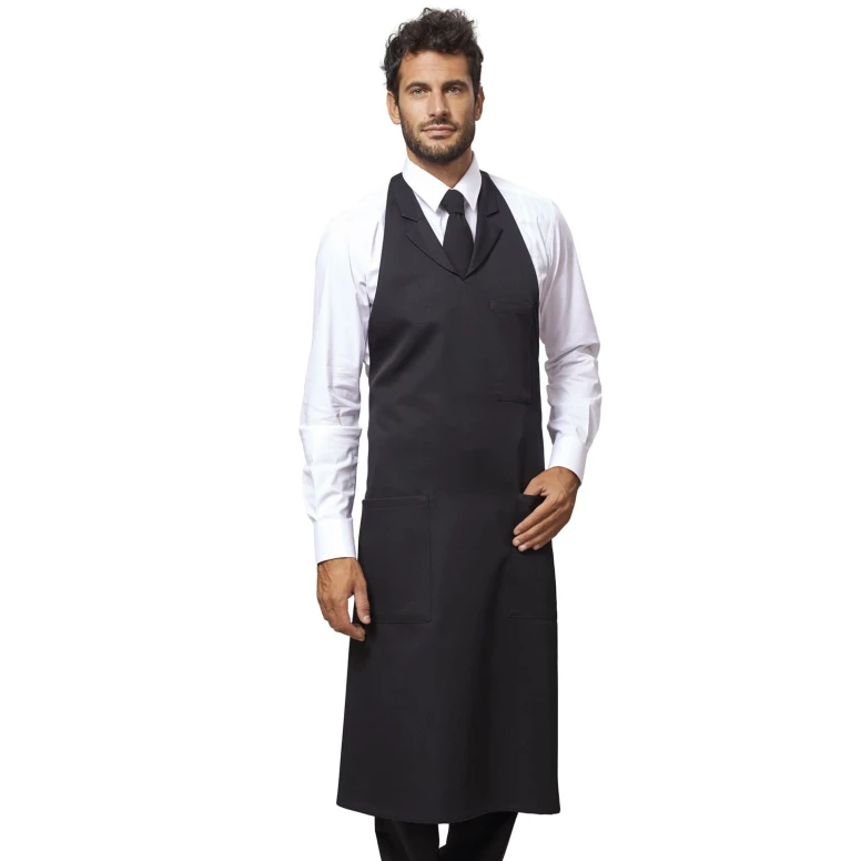 Schürze mit Latz Diego Horeca Siggi - lang mit Tasche - 28PZ0397/00-0792