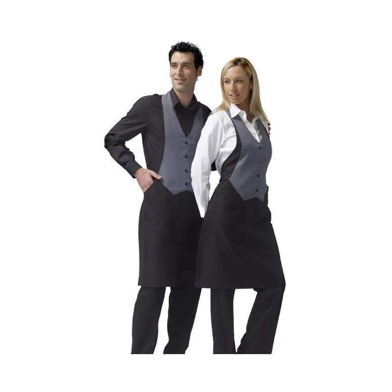 Schürze mit Latz unisex Bologna Siggi schmutzabweisend und strickfrei - 28PZ0010/00-9001