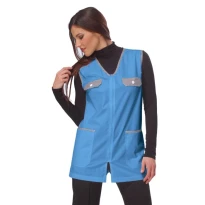 Alles muss raus  -  Überkleid für Damen Melany mit Reißverschluss Horeca Siggi -  28SC0068/00- 0001 Größe L Farbe Hellblau