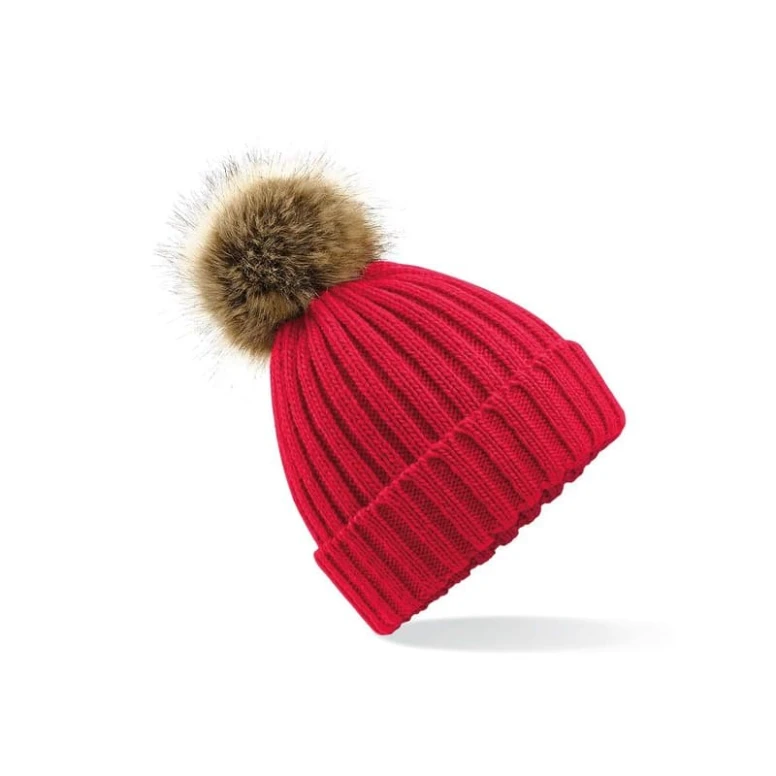 Mütze Pelz Pom Pom Chunky Beanie Beechfield - B412