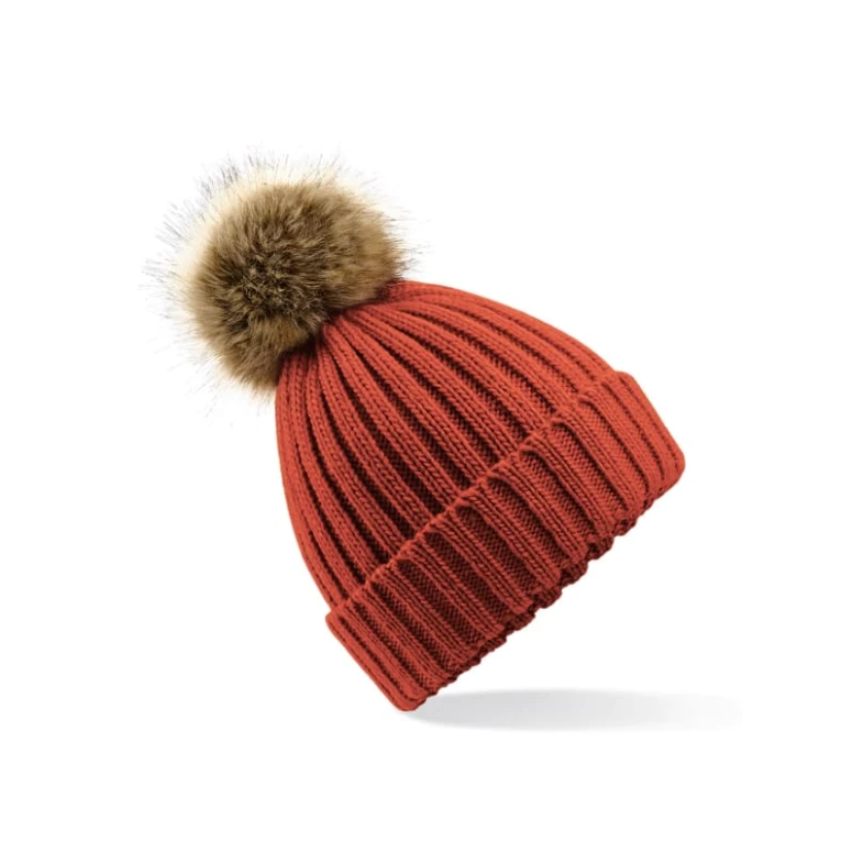 Mütze Pelz Pom Pom Chunky Beanie Beechfield - B412