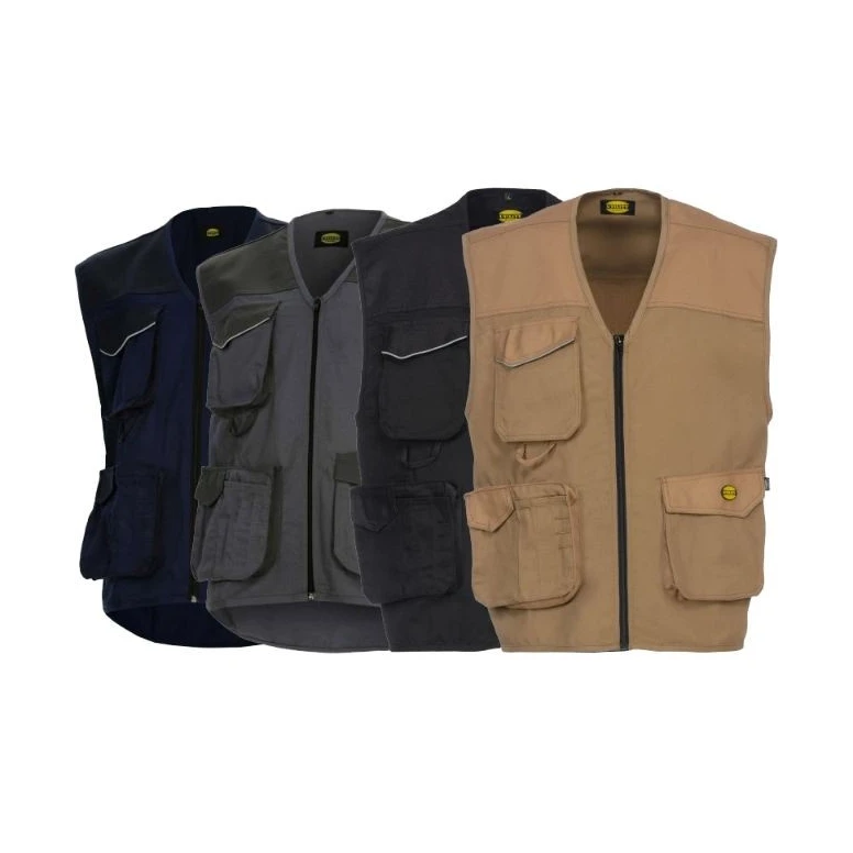Gilet aus Twill mit Mehrfachtaschen Diadora - Mover 702.160302