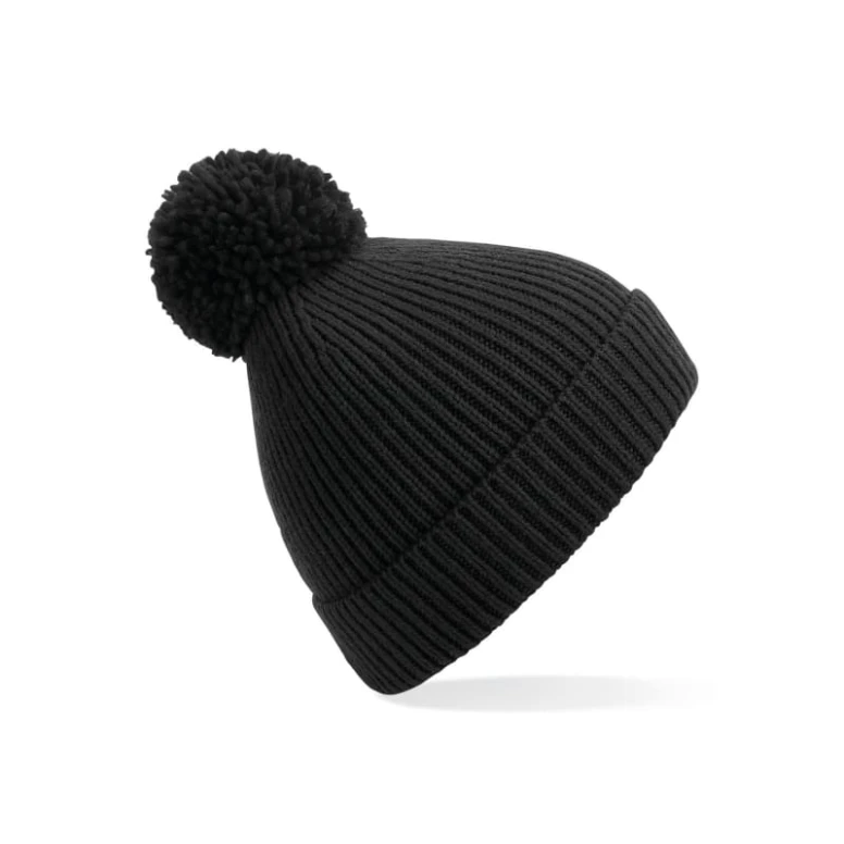 Mütze Engineered Knit gerippt Pom Pom Beanie Beechfield - B382