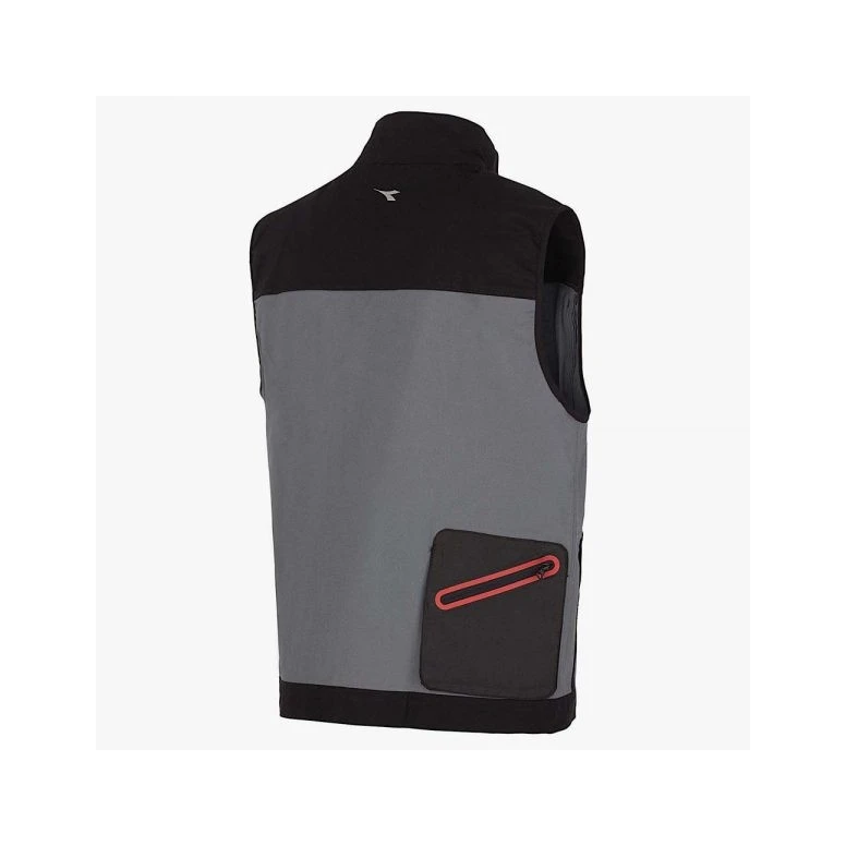 Gilet mit Mehrfachtaschen aus Stretch-Baumwollcanvas von Diadora 702.170017