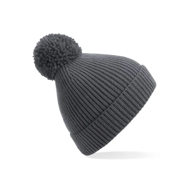 Mütze Engineered Knit gerippt Pom Pom Beanie Beechfield - B382