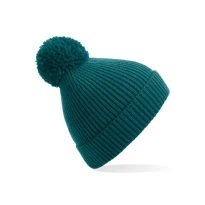 Mütze Engineered Knit gerippt Pom Pom Beanie Beechfield - B382