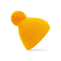 Mütze Engineered Knit gerippt Pom Pom Beanie Beechfield - B382