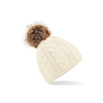 Mütze Pelz Pom Pom Kabel Beechfield - B410